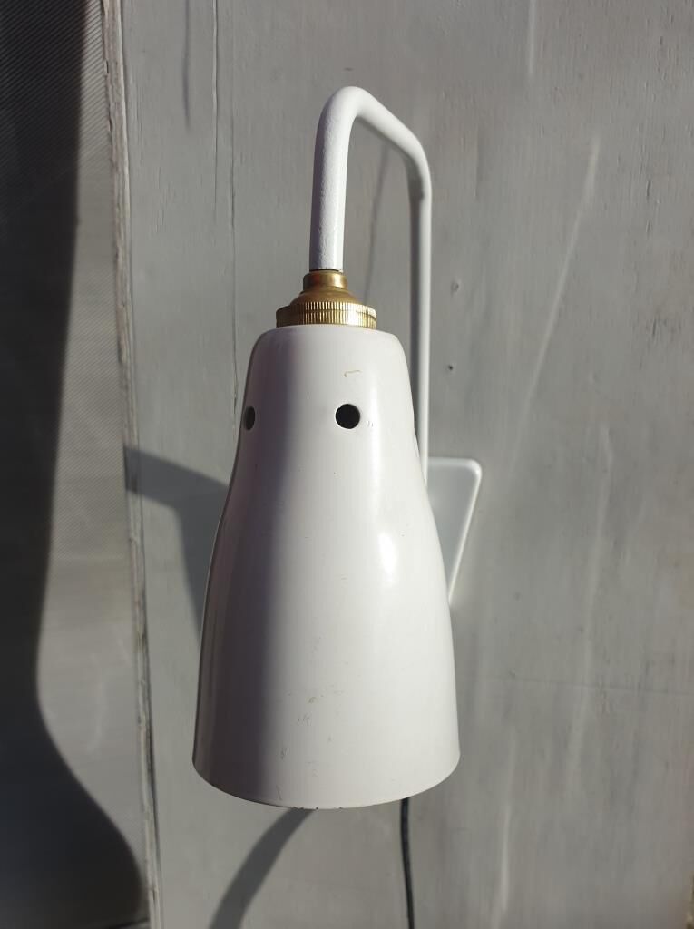 Fixed wall lamp offset 1950 white Ki-e-klair
