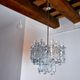 J.T Kalmar 'Glaçon' chandelier, Frosted Glass, 2 Levels, Austria, 1970
