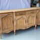 Vintage sideboard renovated in marquetry and raw solid wood