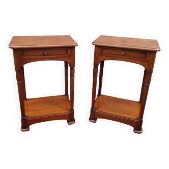 Paire de tables de chevets vintage