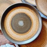 6 Longchamp stoneware dessert plates