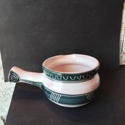 French artisan ceramics – decorative pan in Capron style – year