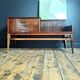 Enfilade vintage en palissandre, meuble coiffeuse ancien, commode