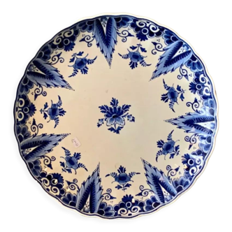 Assiette décorative bleue de delft, "la bouteille de porceleyne"