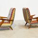 1970's Italian lounge chairs with a funky twist