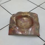 Asymmetrical square ceramic empty pocket bowl