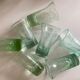 Set of 7 Biot cups in bubbled glass 1970