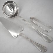 Christofle Albi lot of 7 pieces serving dish salad server cake slice sugar tongs
