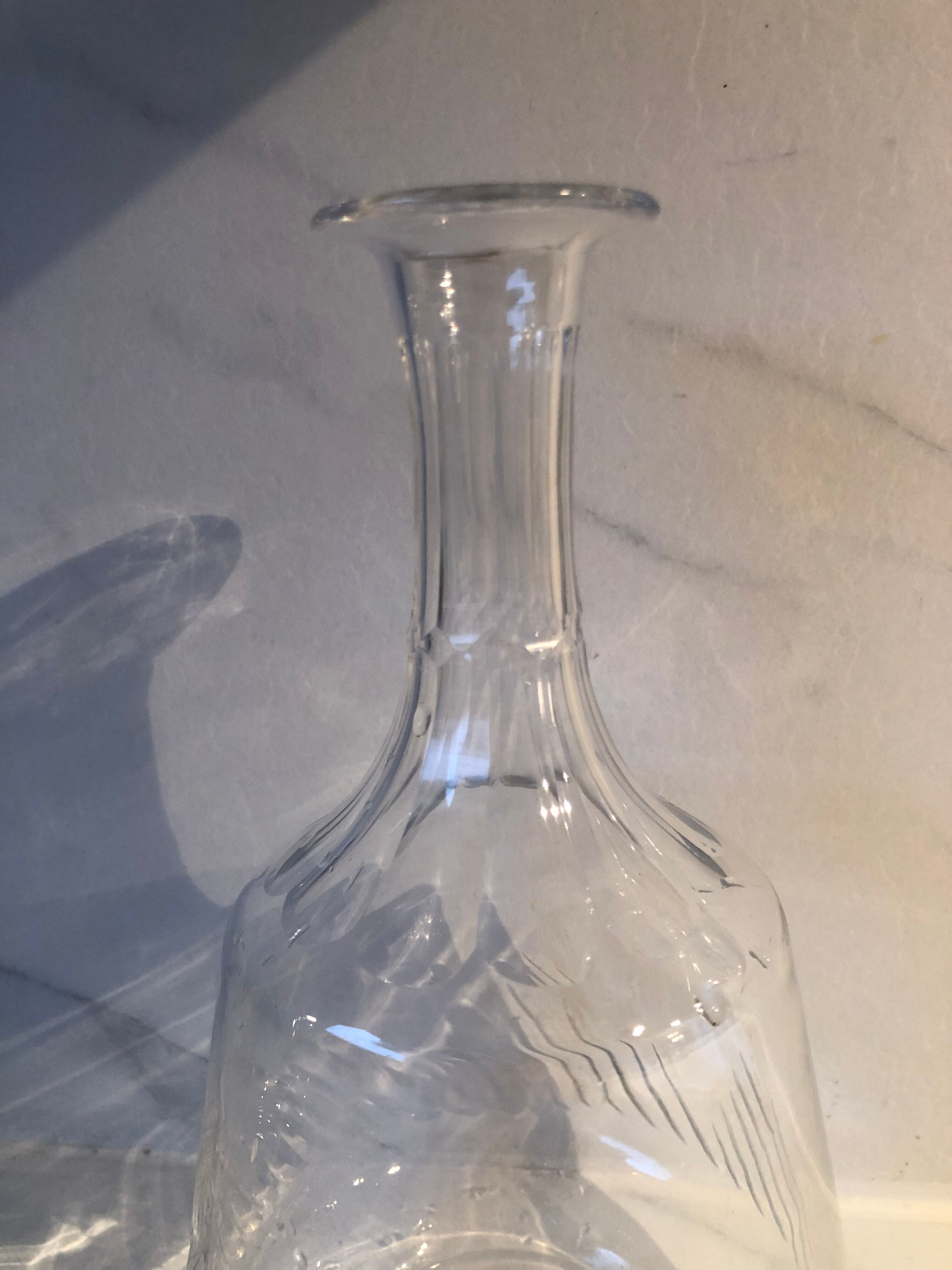 Carbed glass decanter