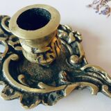 Antique bronze candle holder