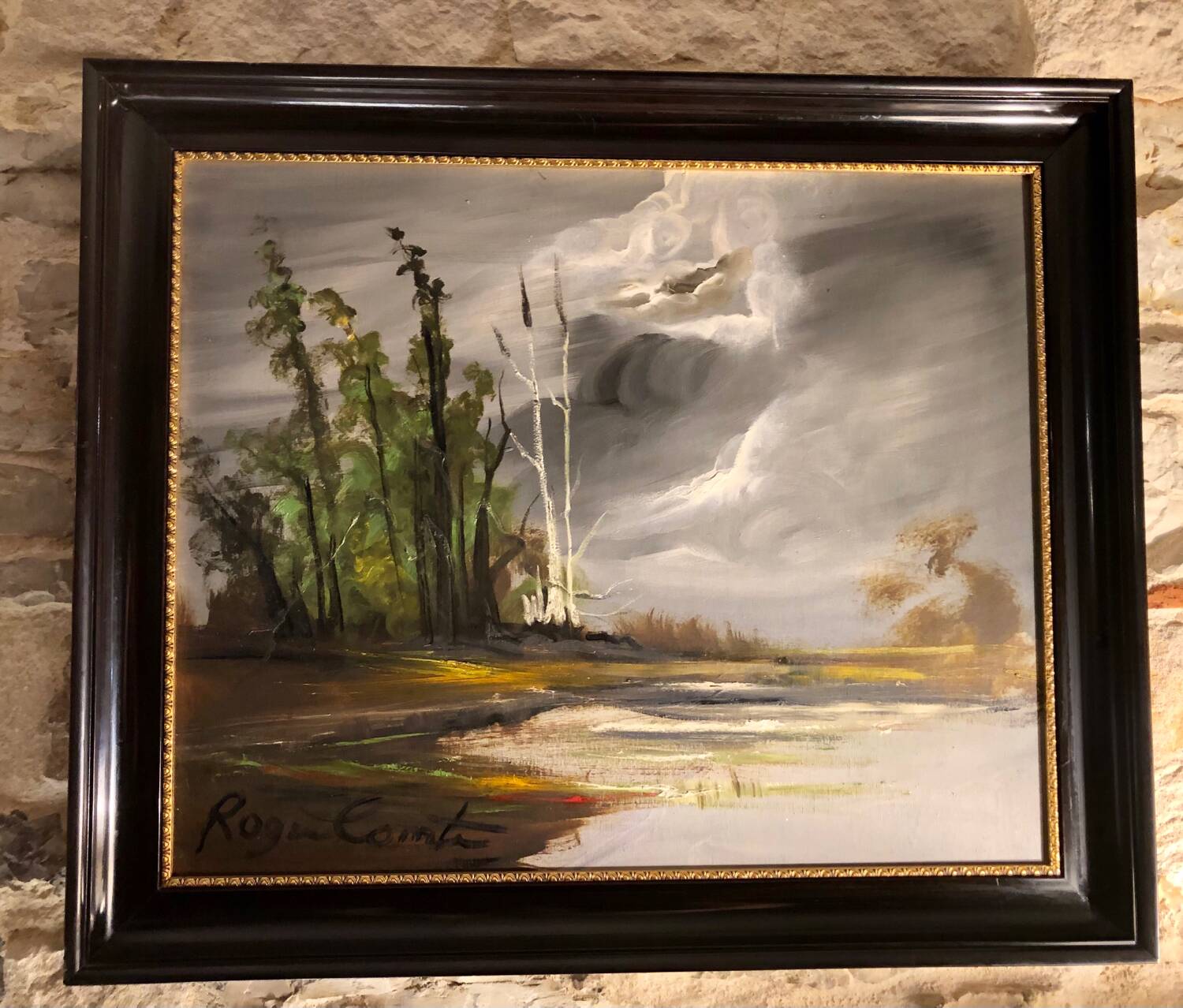 Oil on panel Roger Conte signed