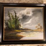 Oil on panel Roger Conte signed