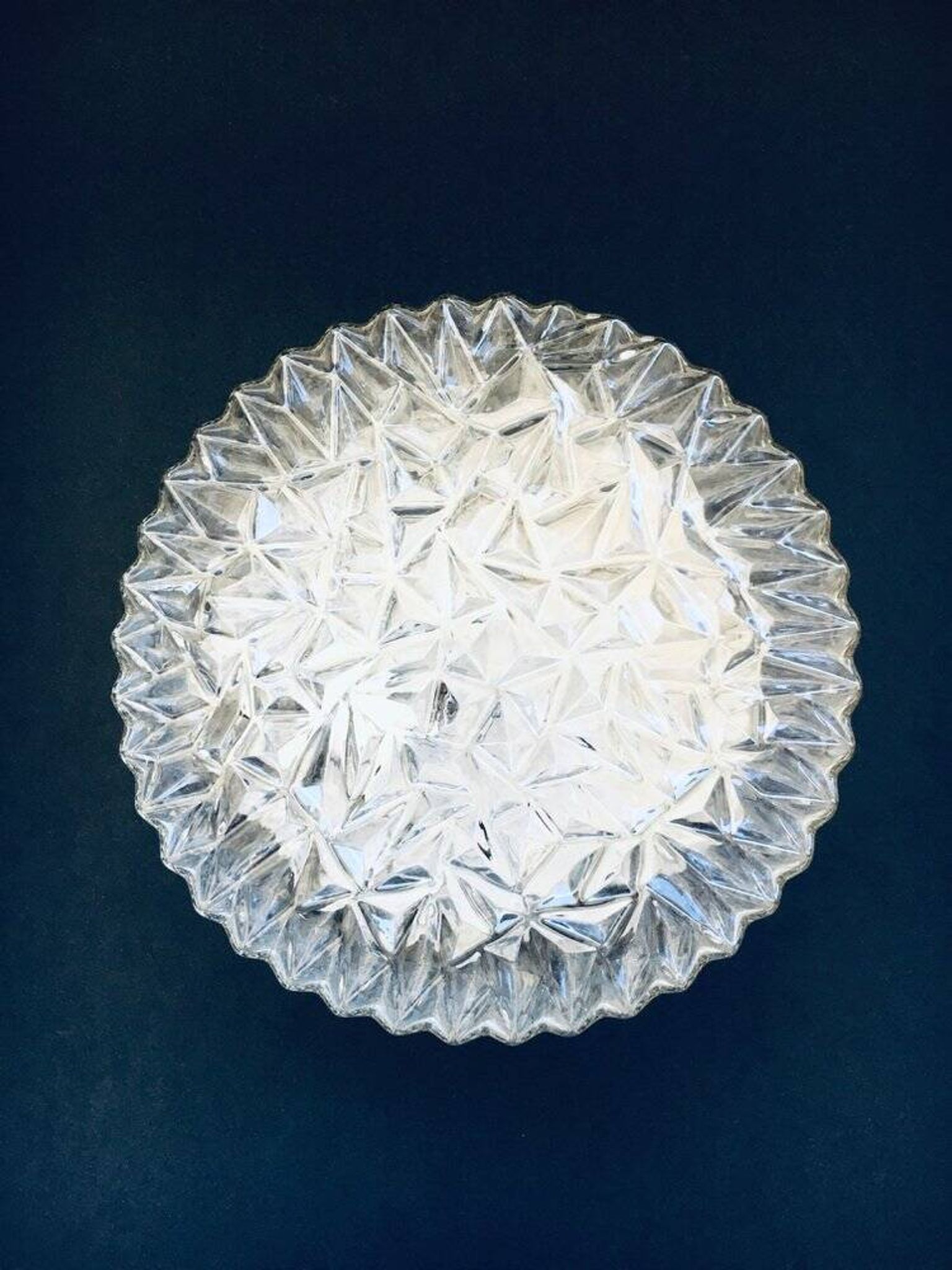 German Wall Lamp in Crystal Glass by Bur Leuchten, 1960s