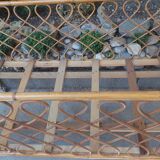 Lit de bébé en rotin années 50