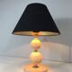 Travertine and brass lamp