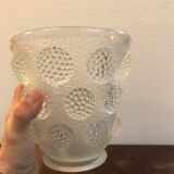 Vintage Verlys glass vase with cabochons