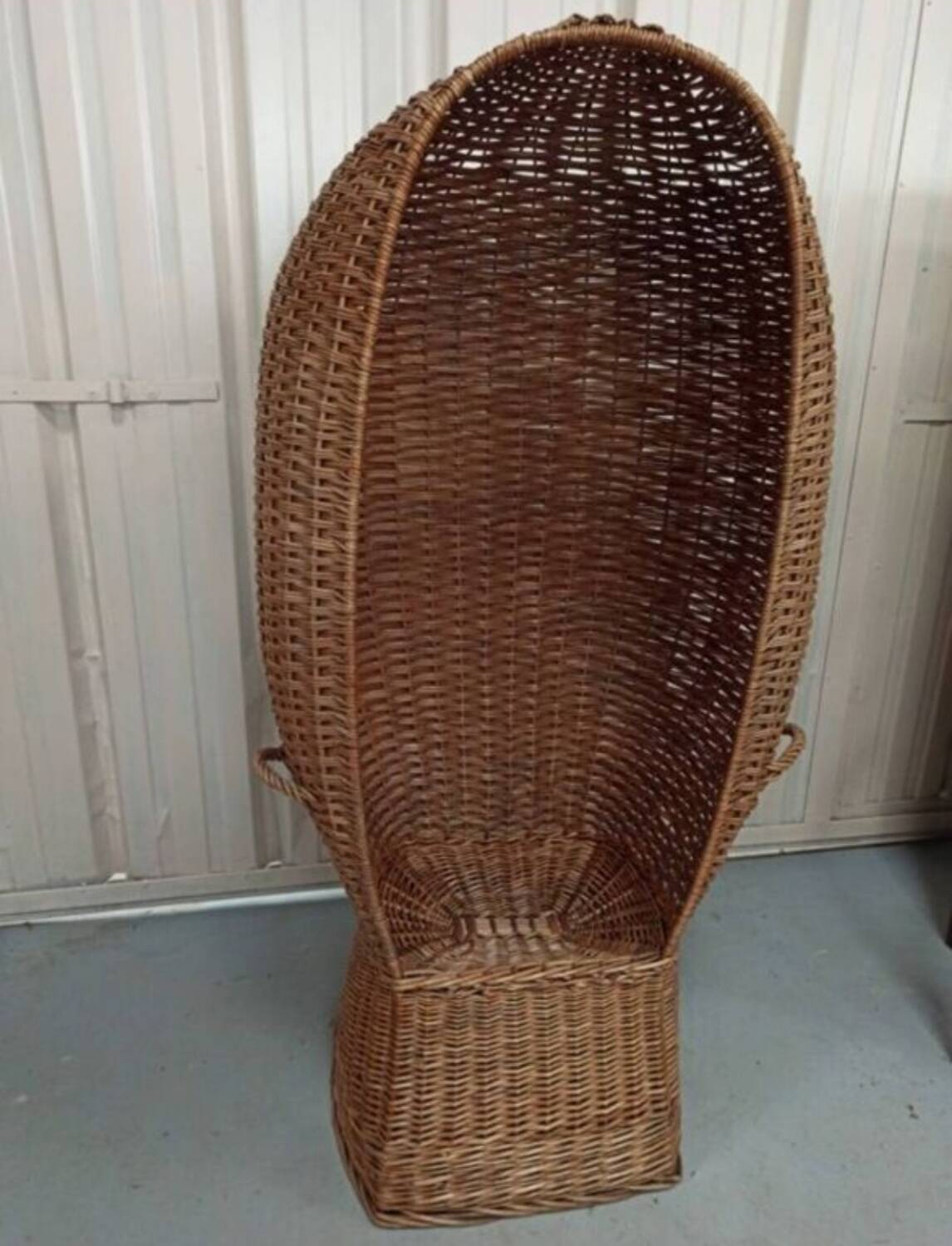 Cabine de plage osier rotin vintage fauteuil Emmanuelle