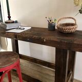 Old solid oak workbench