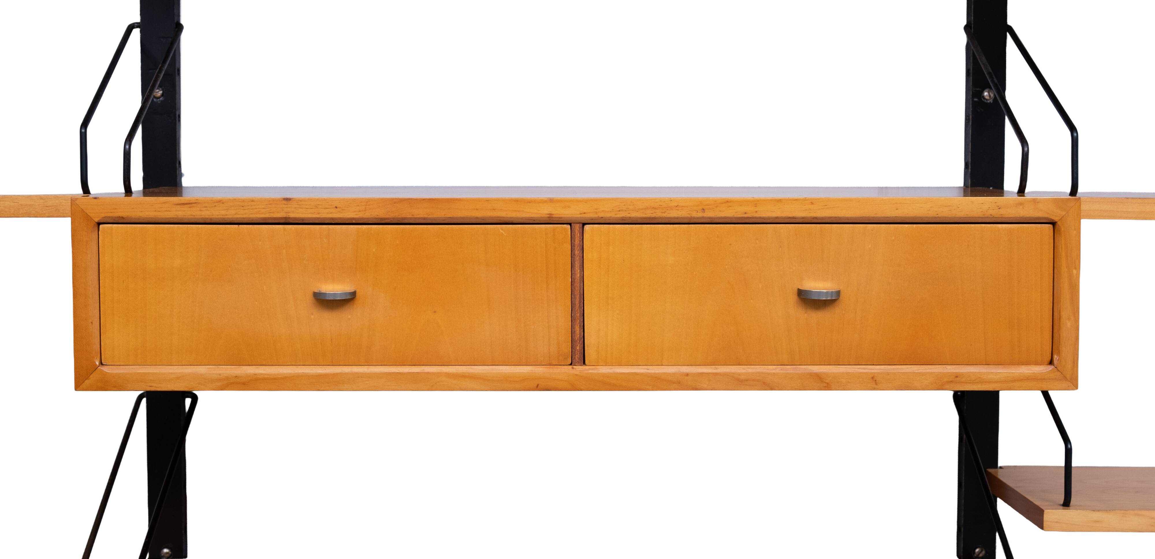 Poul Cadovius hanging Royal Wall System 1950s Denmark