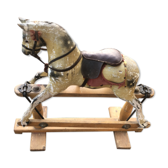 Wooden rocking horse 1950