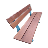 Designer garden bench with cast iron legs. Unique piece.