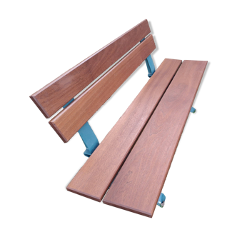 Designer garden bench with cast iron legs. Unique piece.
