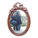Oval wooden mirror Louis XVI style 54cmx37cm