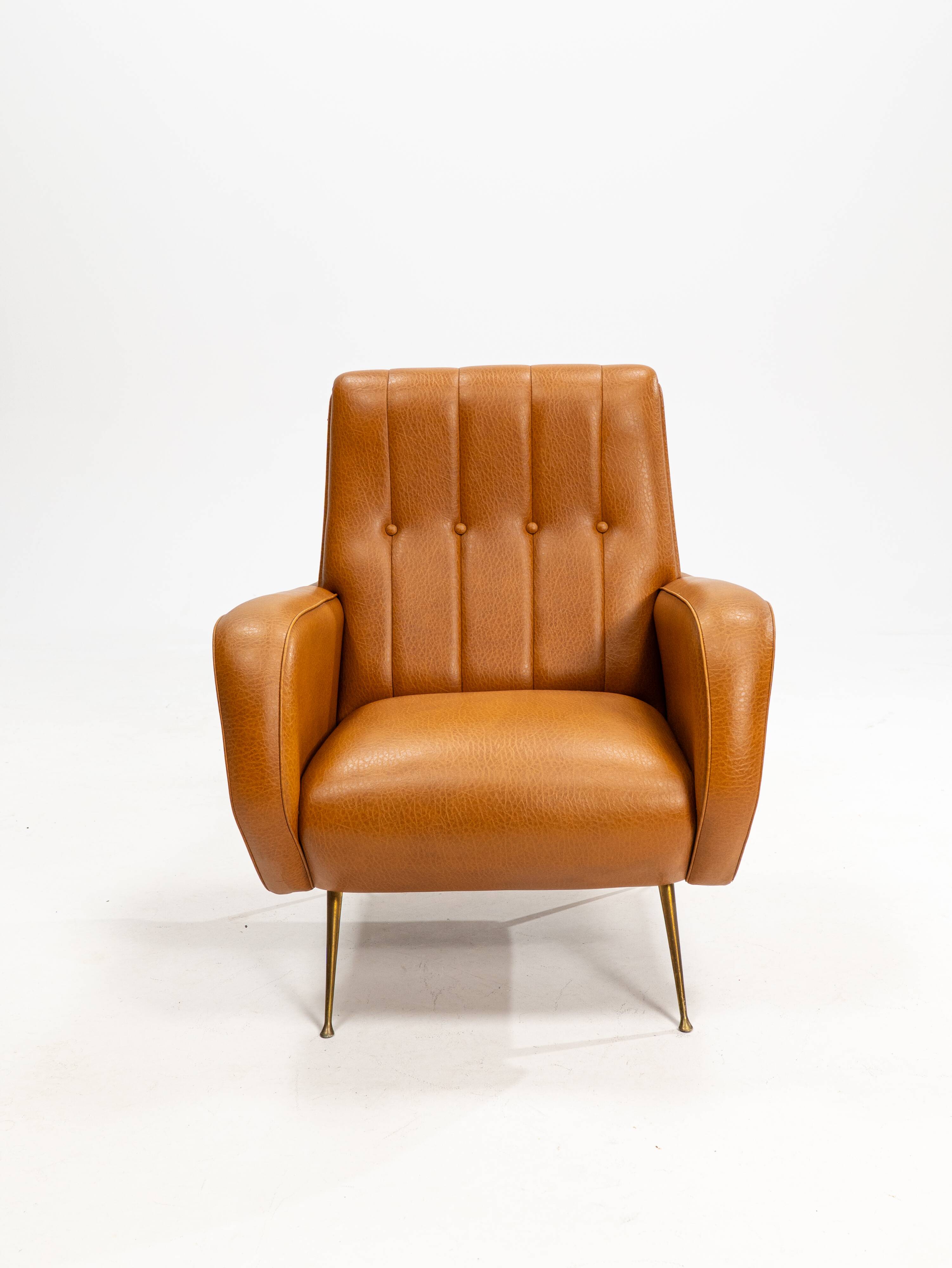 Italian armchair in the style of 'Lady' by Marco Zanuso for Arflex, 1950s