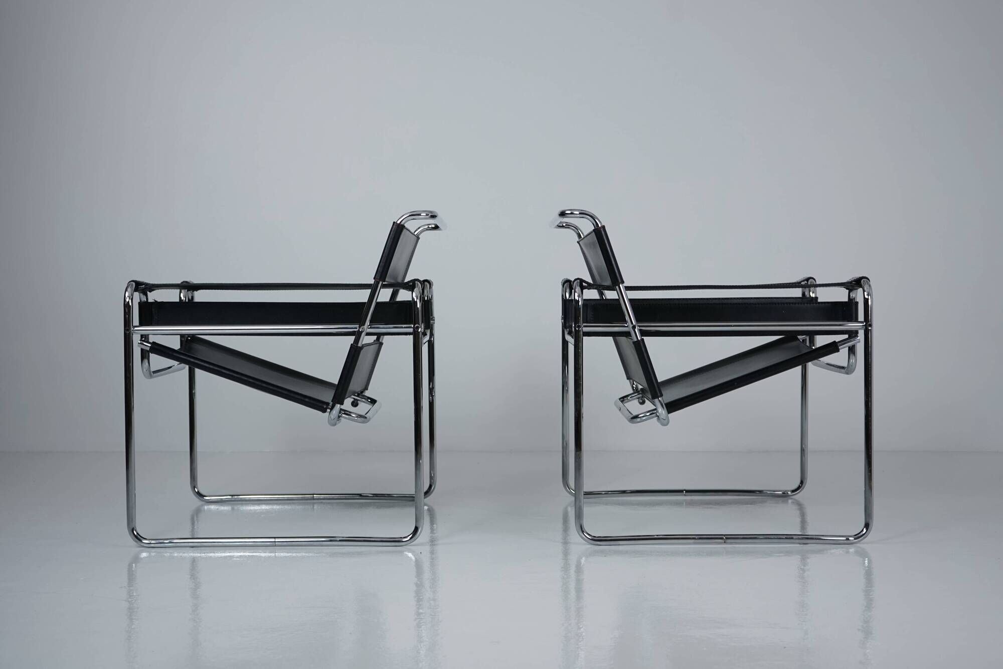 Wassily Chair by Marcel Breuer for Gavina set of 2
