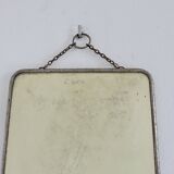 Ancien miroir de barbier ou de coiffeur à chainette vintage, années 40 50