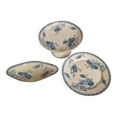 Lot of Sarreguemines Compotier Flat Dish Ravier Royat Models Ironstone
