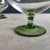 Set of four vintage French glasses for liquor