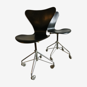 Chaises de bureau 3117 par Arne Jacobsen pour Fritz Hansen