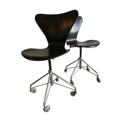 Chaises de bureau 3117 par Arne Jacobsen pour Fritz Hansen