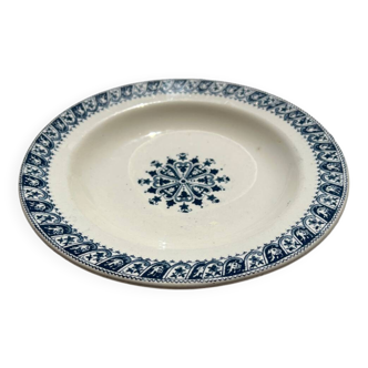 Assiette creuse vintage en terre de fer Salins