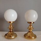 Pair of golden lamps