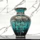 American Art Deco Vase in Glass and Silver Overlay, 1930s