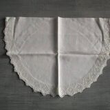 Half-moon old embroidered cradle pillowcase