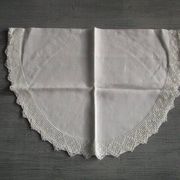 Half-moon old embroidered cradle pillowcase