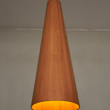 'Conus' pendant lamp in pine by Jørgen Wolff