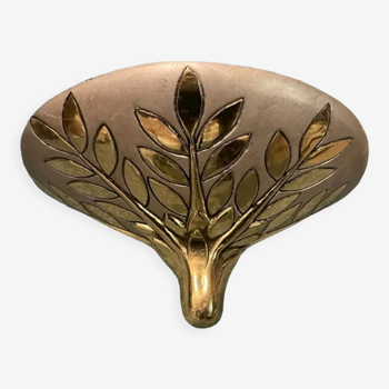 Italian Art Brass Single Sconce, 1970s