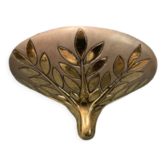 Italian Art Brass Single Sconce, 1970s