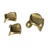 Suite of three bronze "ray"