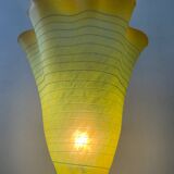 Vintage glass paste lamp with handkerchief neck