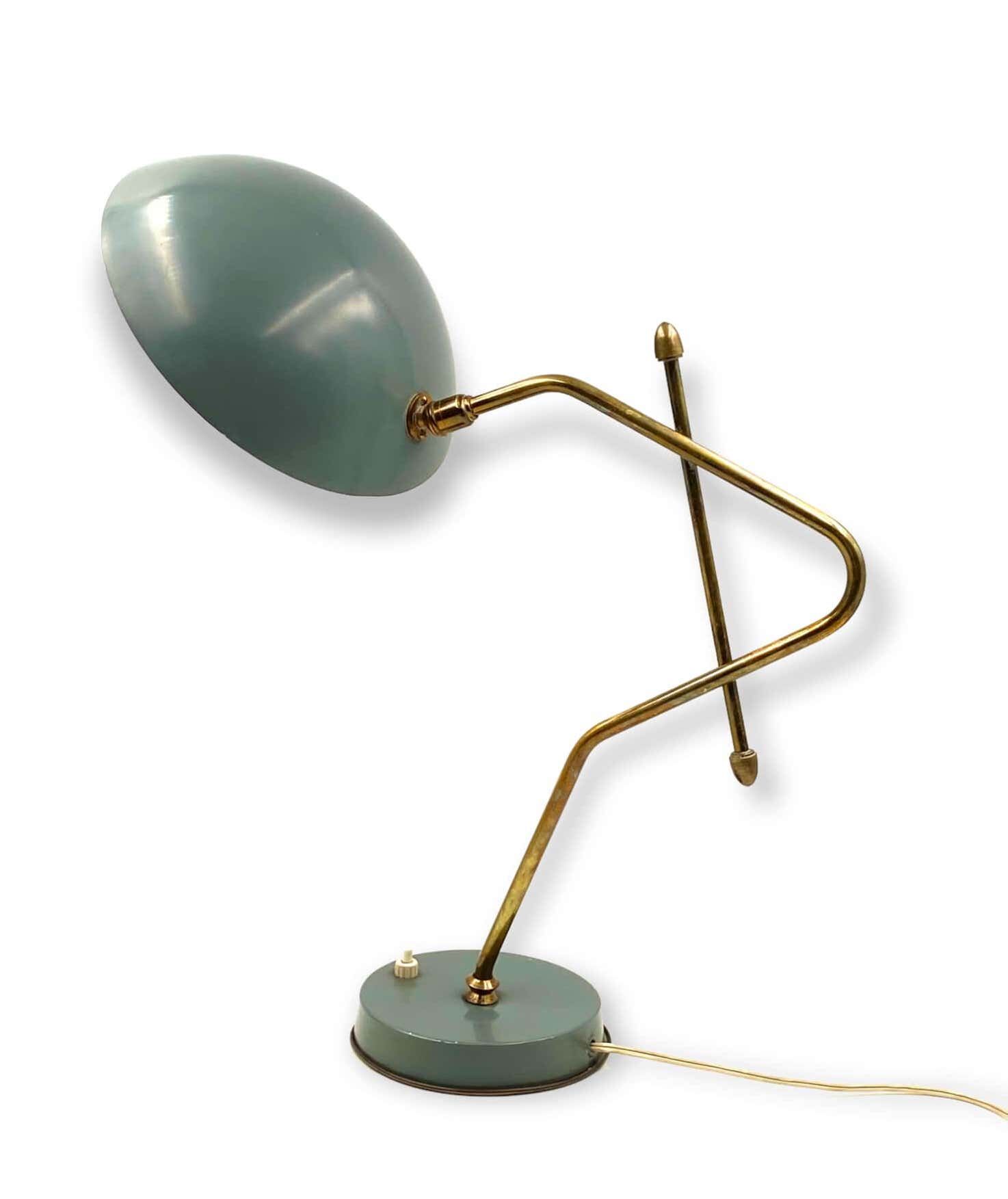 Light blue table lamp, France 1960s