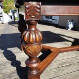 1910s Jacobean style solid oak extending drawer dining table