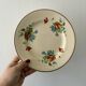 Set of 12 old flat plates with flower decorations - Salins