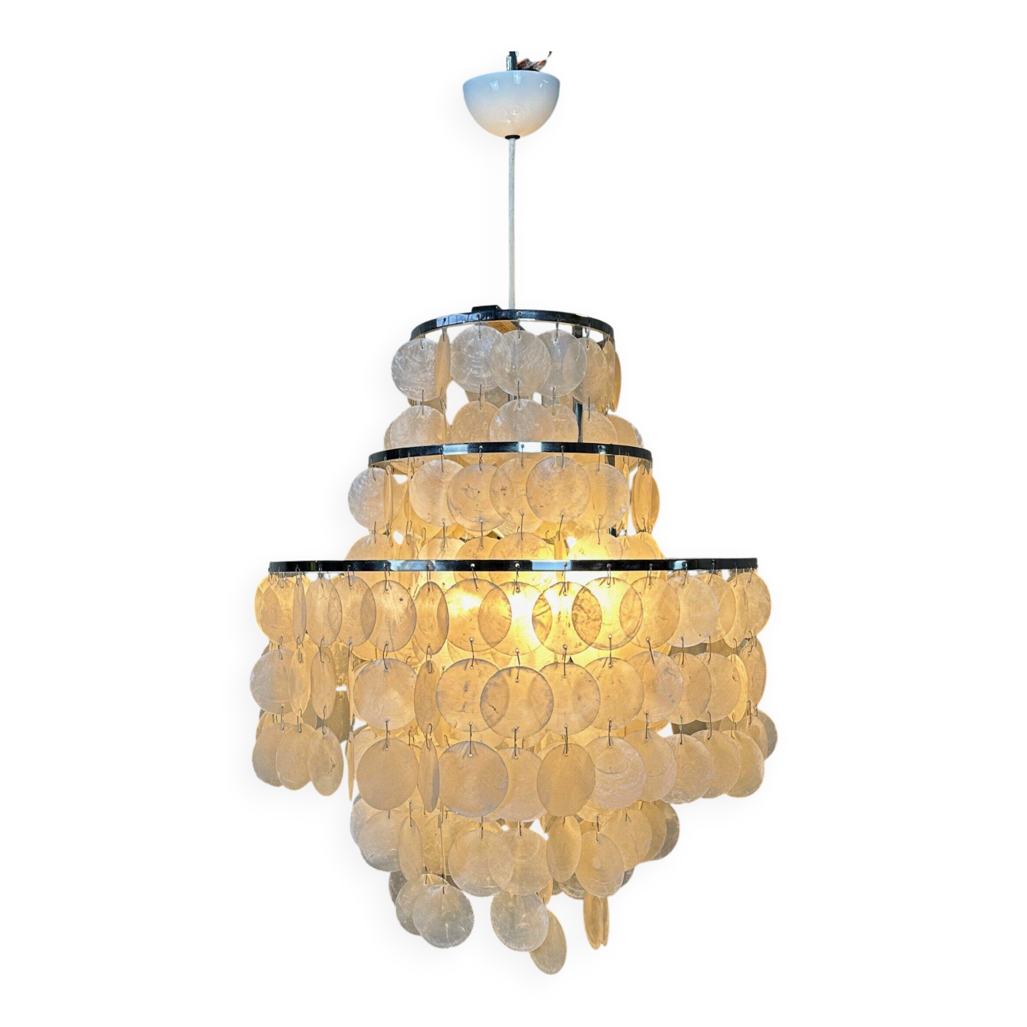 Vintage XL shell chandelier
