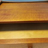 2 tables de chevet murales en teck de Ølholm furnitures, Danemark années 1960