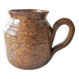 Pitcher carafe in glazed pyrite stoneware from the 60s